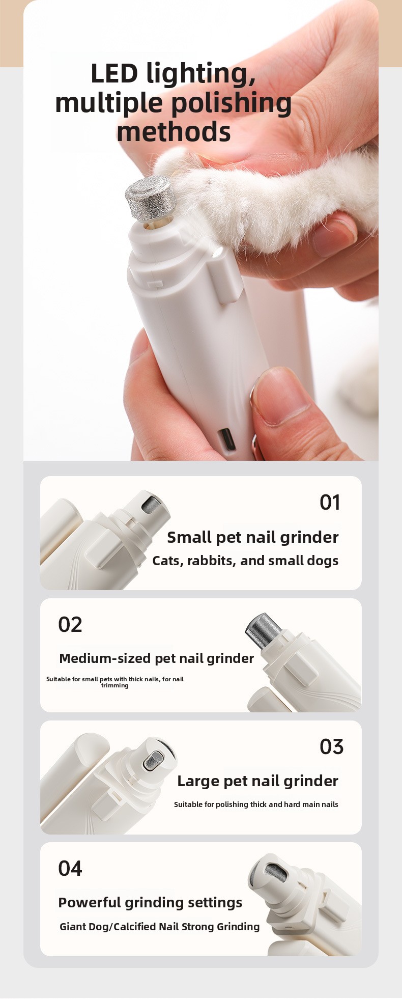 Multifunctional Pet Nail Clipper and Grinder