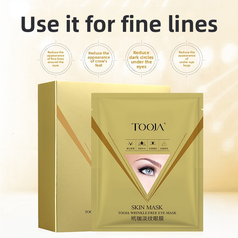Hydrogel eye patch desalinization of fine lines around the eyes