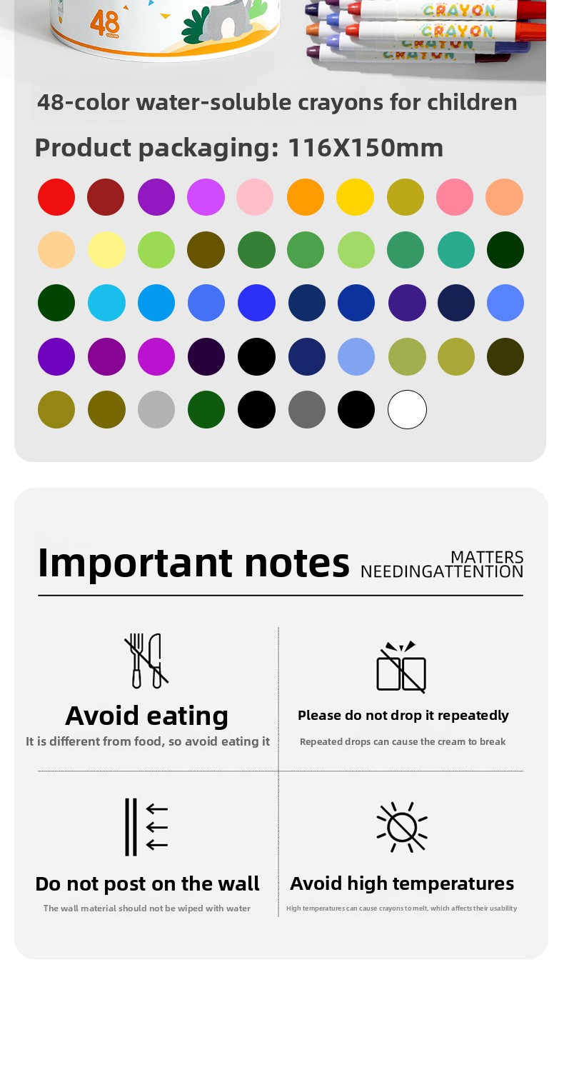 Water-Soluble Twistable Coloring Crayons