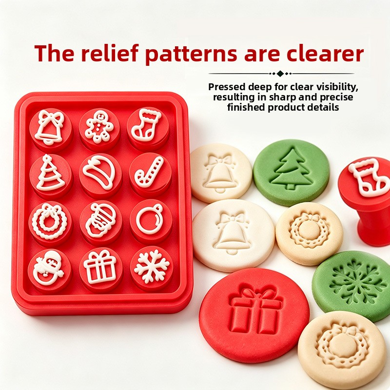 Christmas-themed soft rubber stamp
