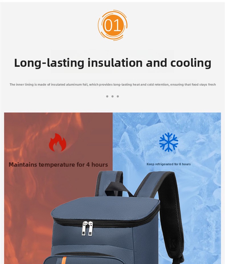 Double-Shoulder Thermal Insulation Travel Backpack