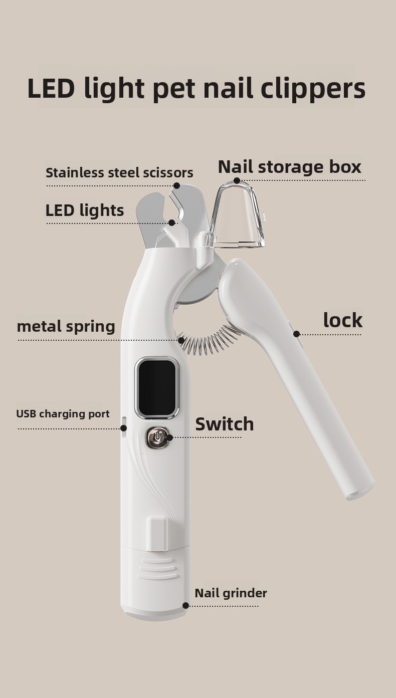 Multifunctional Pet Nail Clipper and Grinder