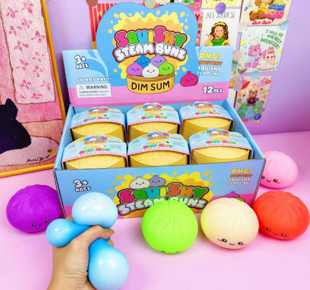 Dumpling Stress Relief Squeeze Toy Realistic TPR Plaything Portable Fun Toy