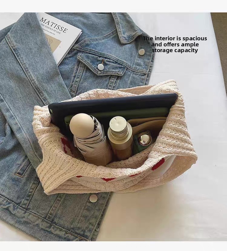 Women's Knitted Shoulder Tote Bag