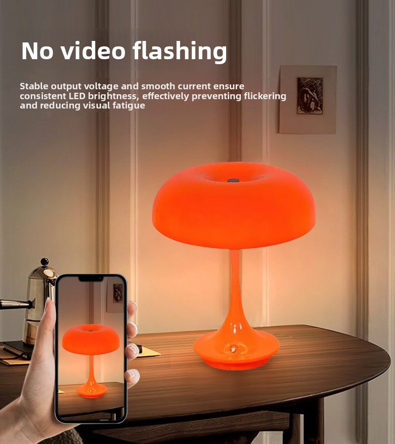Minimalist Mushroom Table Lamp USB Touch Night Light