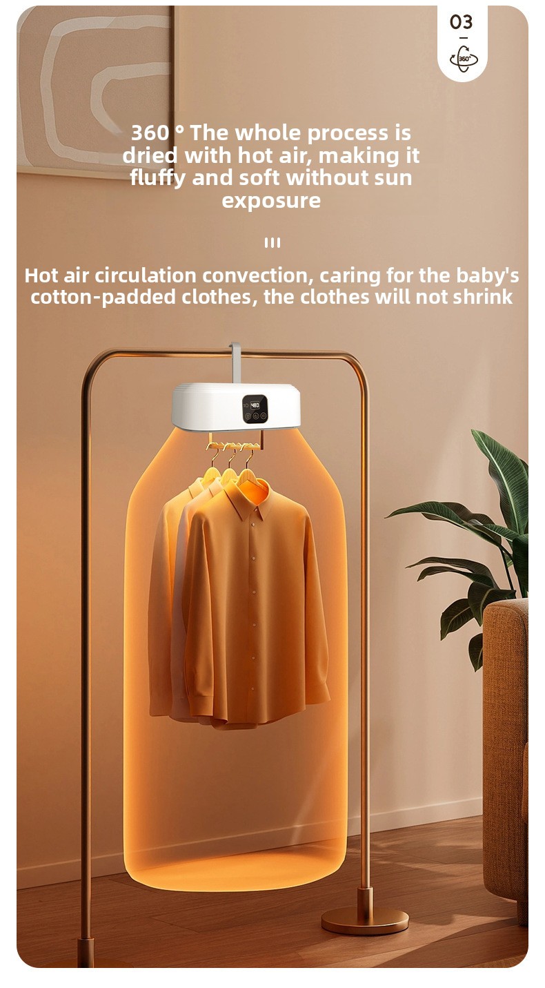 Foldable Portable Clothes Dryer with UV Sterilization