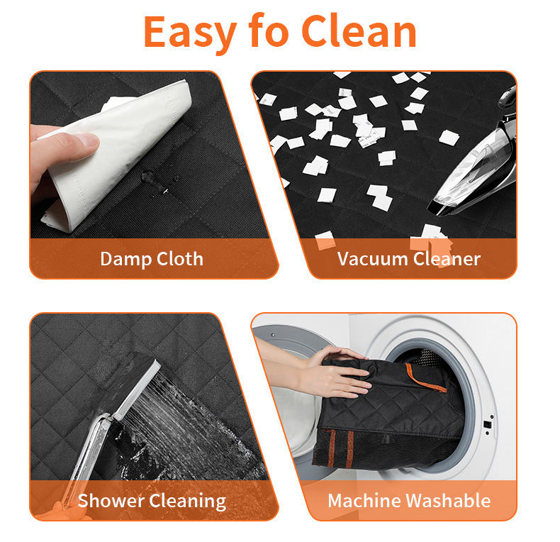 Waterproof Car Pet Seat Cushion with Paw Print Design