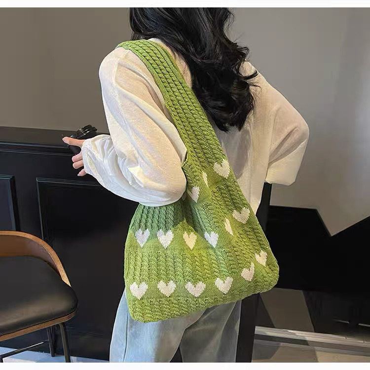 Women's Knitted Shoulder Tote Bag