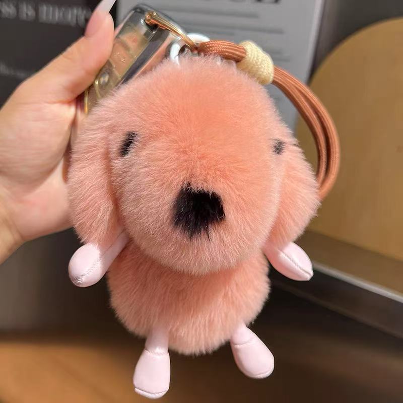 Porte-clés chiot tout doux avec dragonne tressée — QIUOLA | qiuola.com