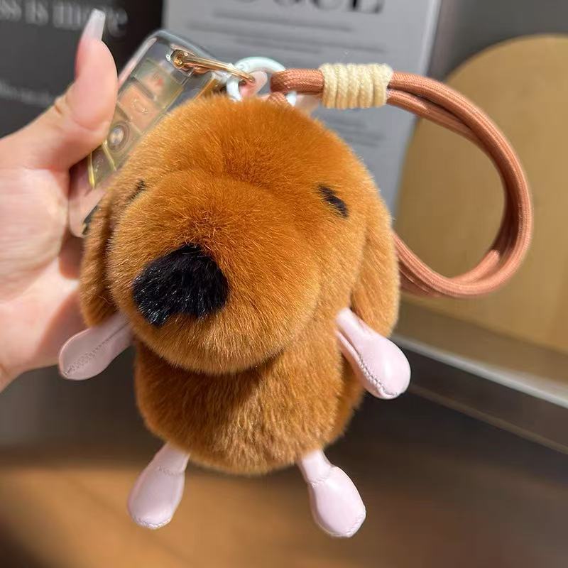 Porte-clés chiot tout doux avec dragonne tressée — QIUOLA | qiuola.com