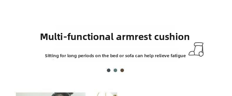Fleece Reading Pillow with Armrests, 75 × 57 cm — QIUOLA | qiuola.com