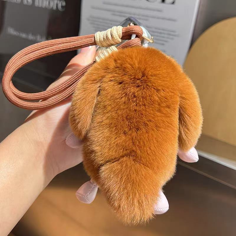 Porte-clés chiot tout doux avec dragonne tressée — QIUOLA | qiuola.com