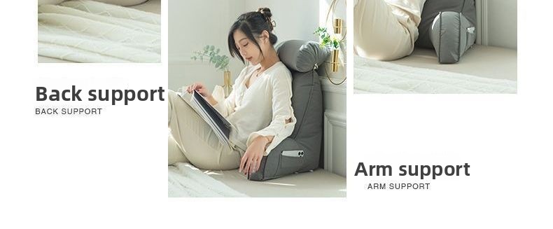 Fleece Reading Pillow with Armrests, 75 × 57 cm — QIUOLA | qiuola.com
