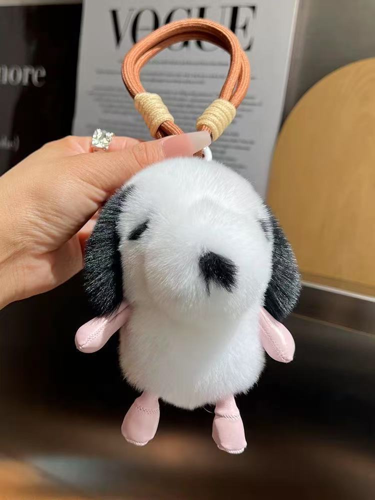 Porte-clés chiot tout doux avec dragonne tressée — QIUOLA | qiuola.com