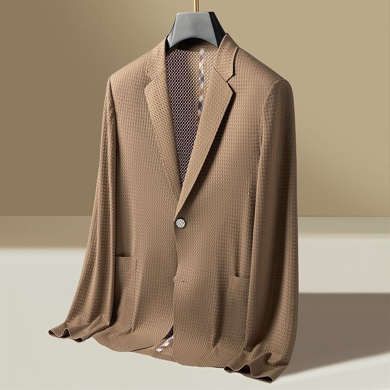 Men's Single-Layer Ice Silk Suit Jacket