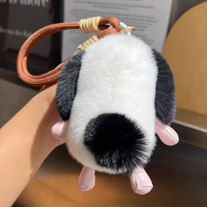Porte-clés chiot tout doux avec dragonne tressée — QIUOLA | qiuola.com