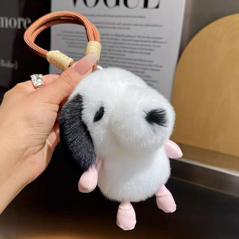 Porte-clés chiot tout doux avec dragonne tressée — QIUOLA | qiuola.com