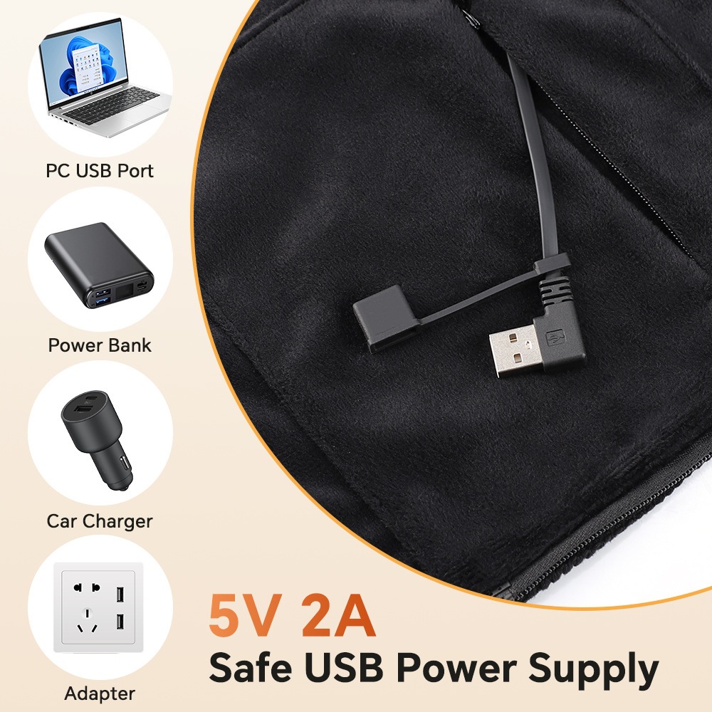 USB Graphene Heated Hooded Shawl Three-Speed Electric Wrap