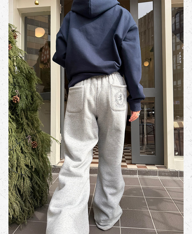 Unisex Printed Fleece Cuffed Sweatpants