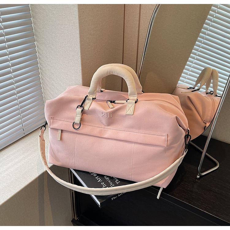 Unisex Canvas Travel Duffel Bag Large Capacity Dry Wet Separation Gym Handbag