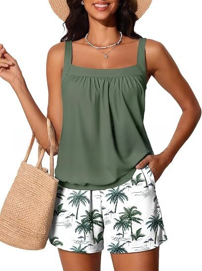 Women's Two-Piece Printed Strap Bikini Swimsuit Set