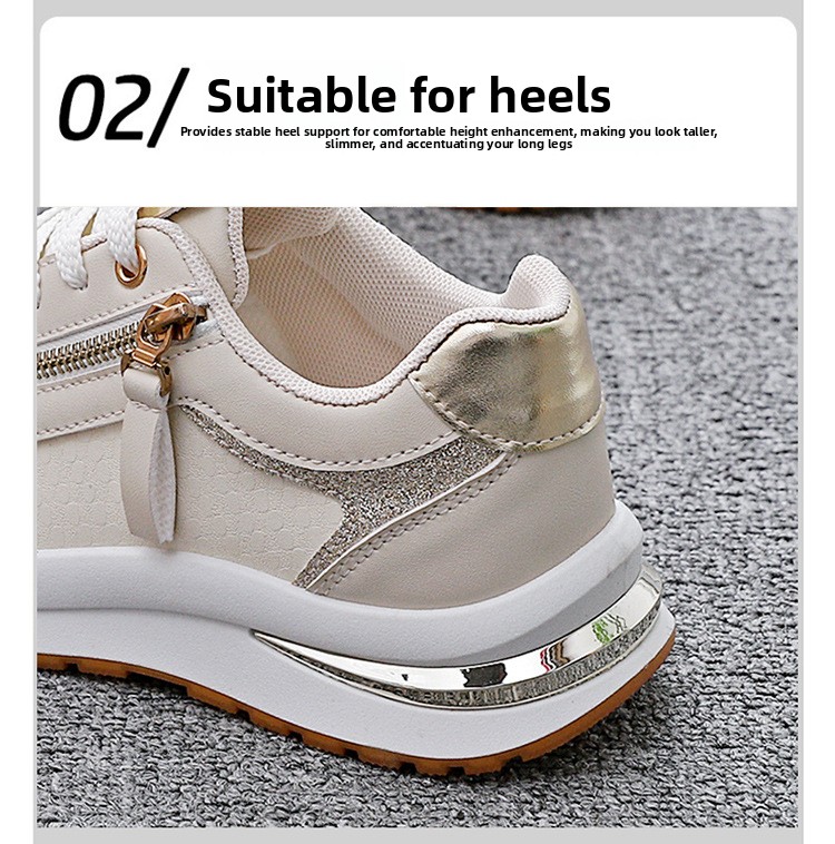 Women Colorblocked Round Toe PU Leather Flat Platform Casual Sneakers