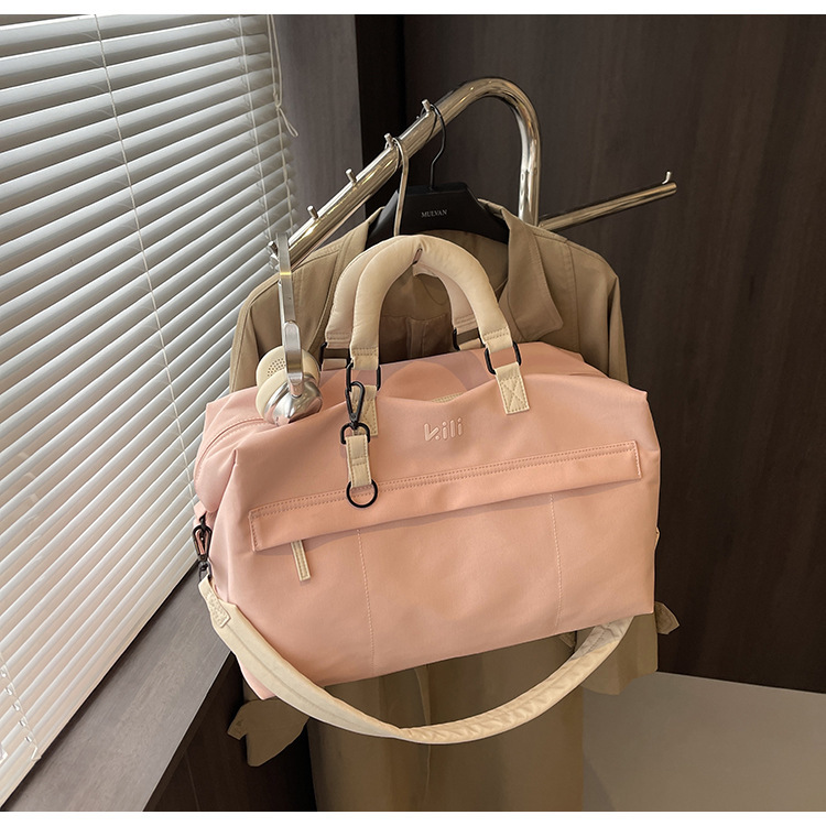 Unisex Canvas Travel Duffel Bag Large Capacity Dry Wet Separation Gym Handbag