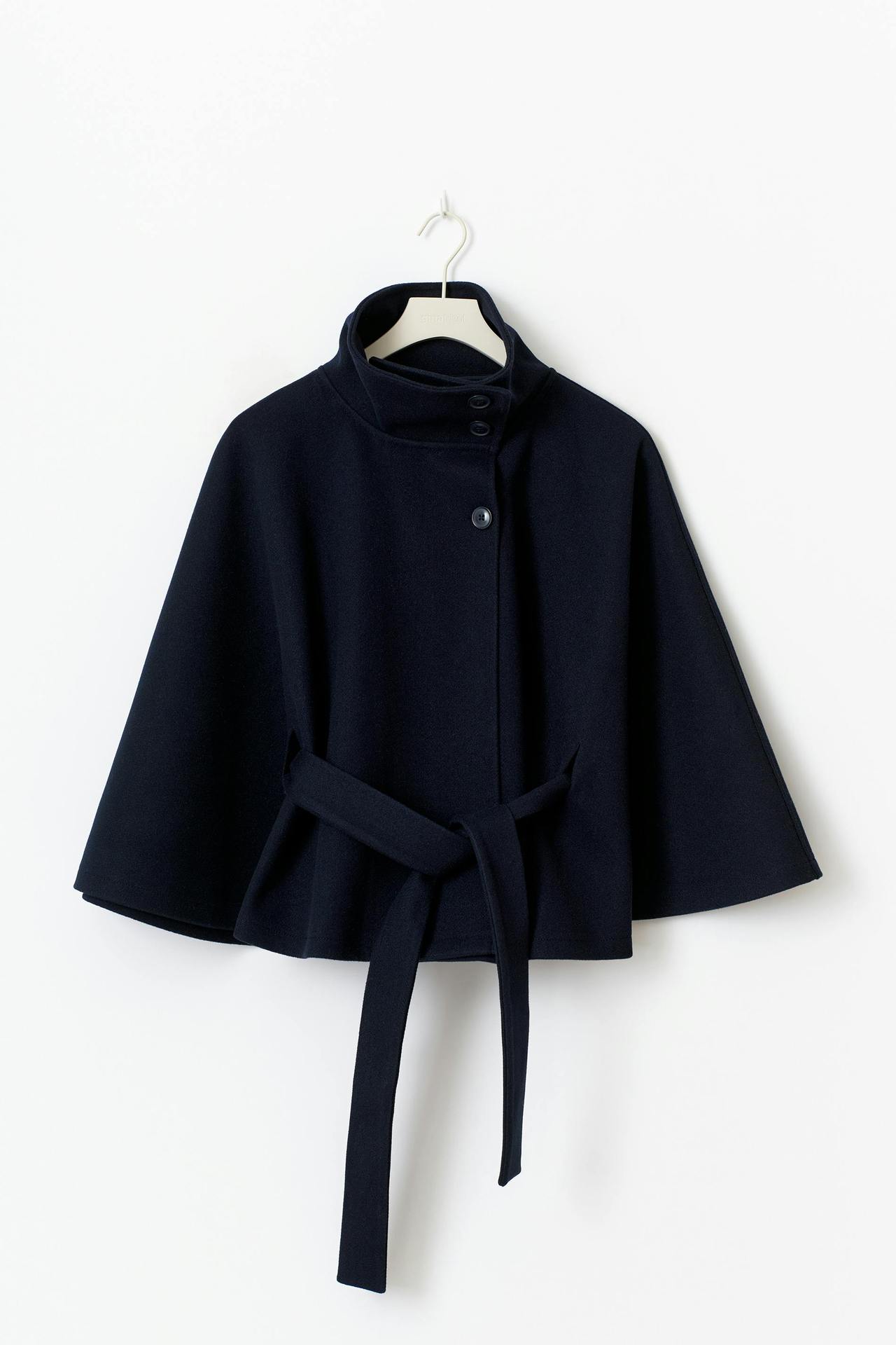 Women's Stand Collar Tie-Up Cropped Jacket Loose Fit Casual