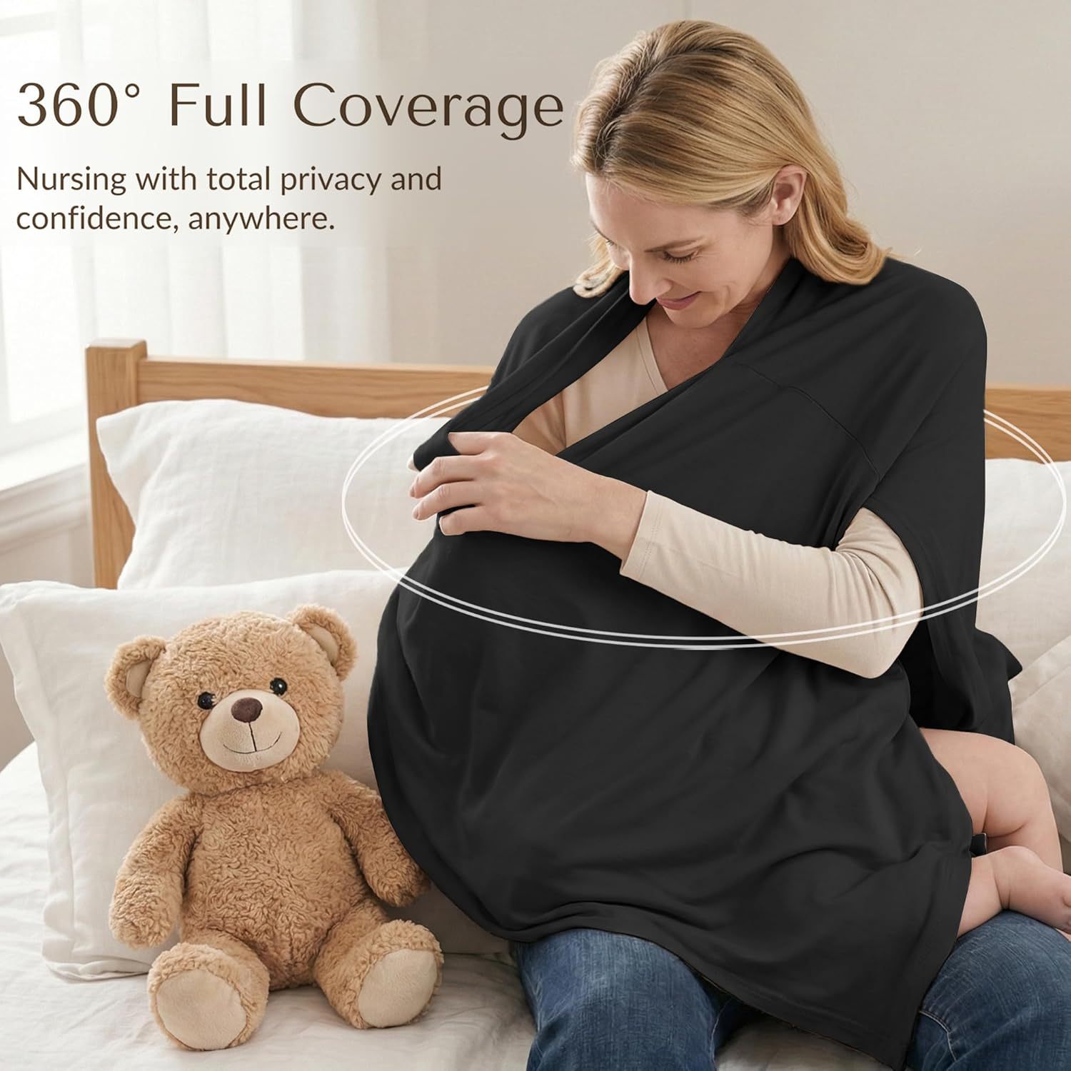 360 degree multifunctional nursing scarf baby wrap towel nursing towel