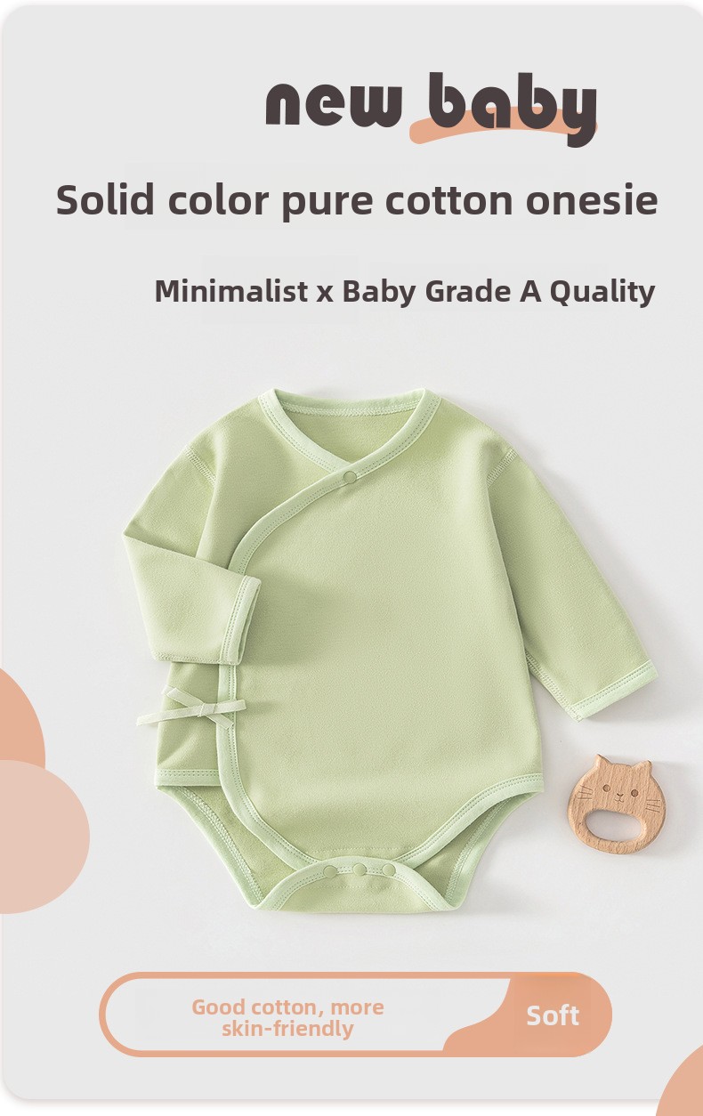 Unisex Baby Cotton Long Sleeve Seamless Romper Newborn Jumpsuit
