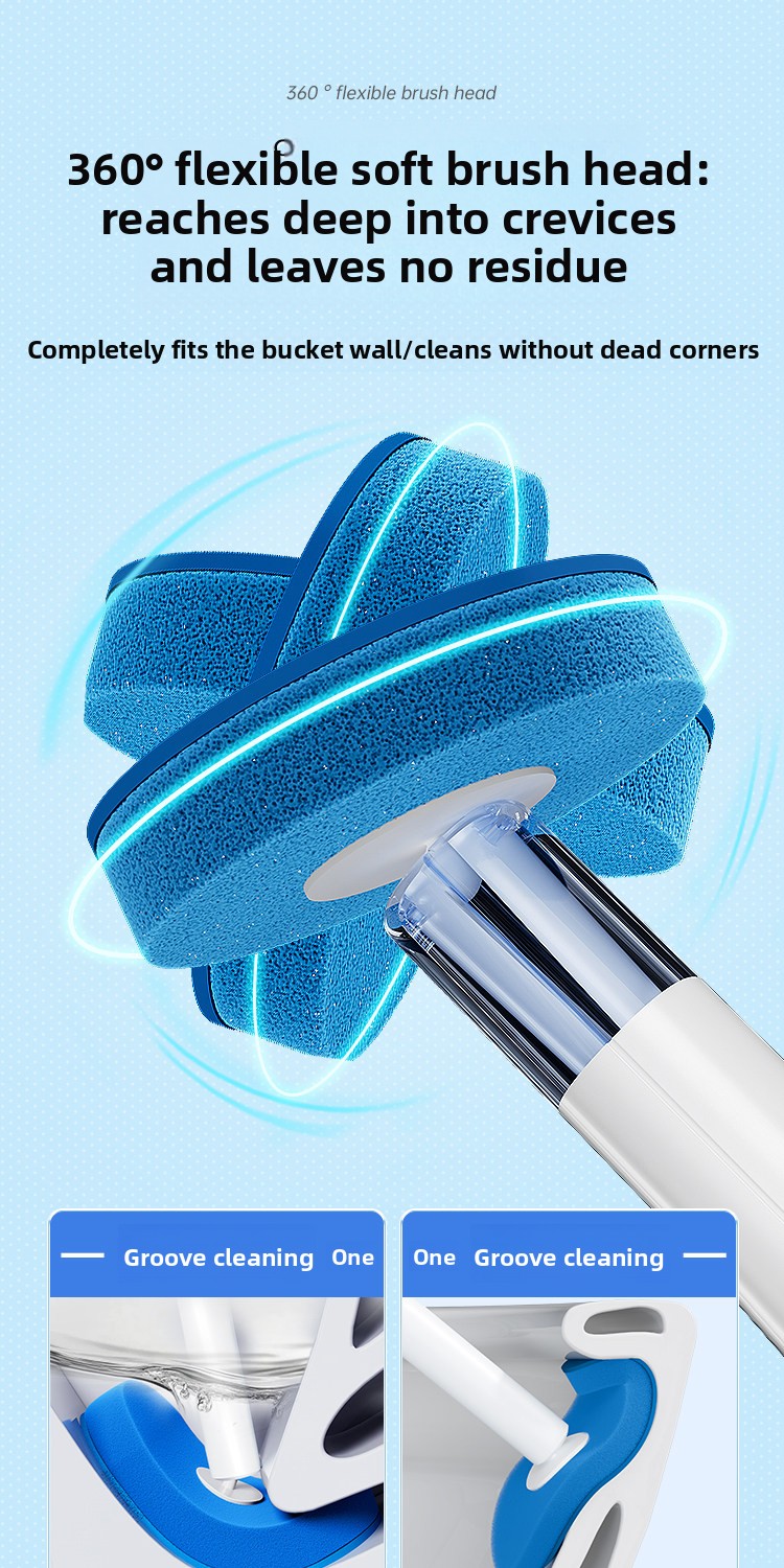 Disposable Toilet Brush Set with Wall-Mounted Holder and Refill Heads