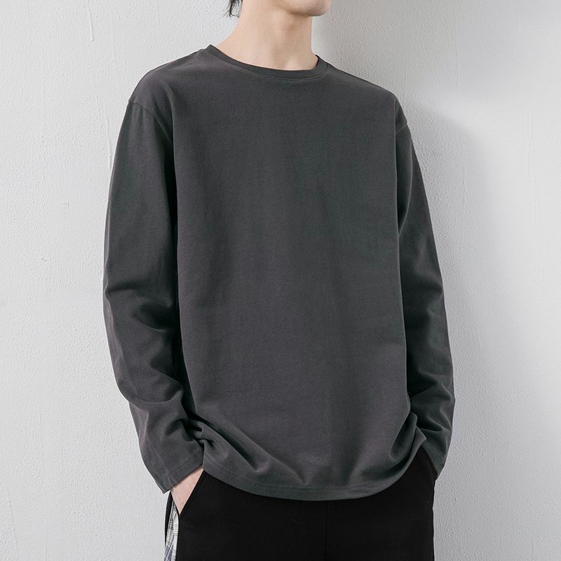 Round-neck long-sleeved T-shirt for men