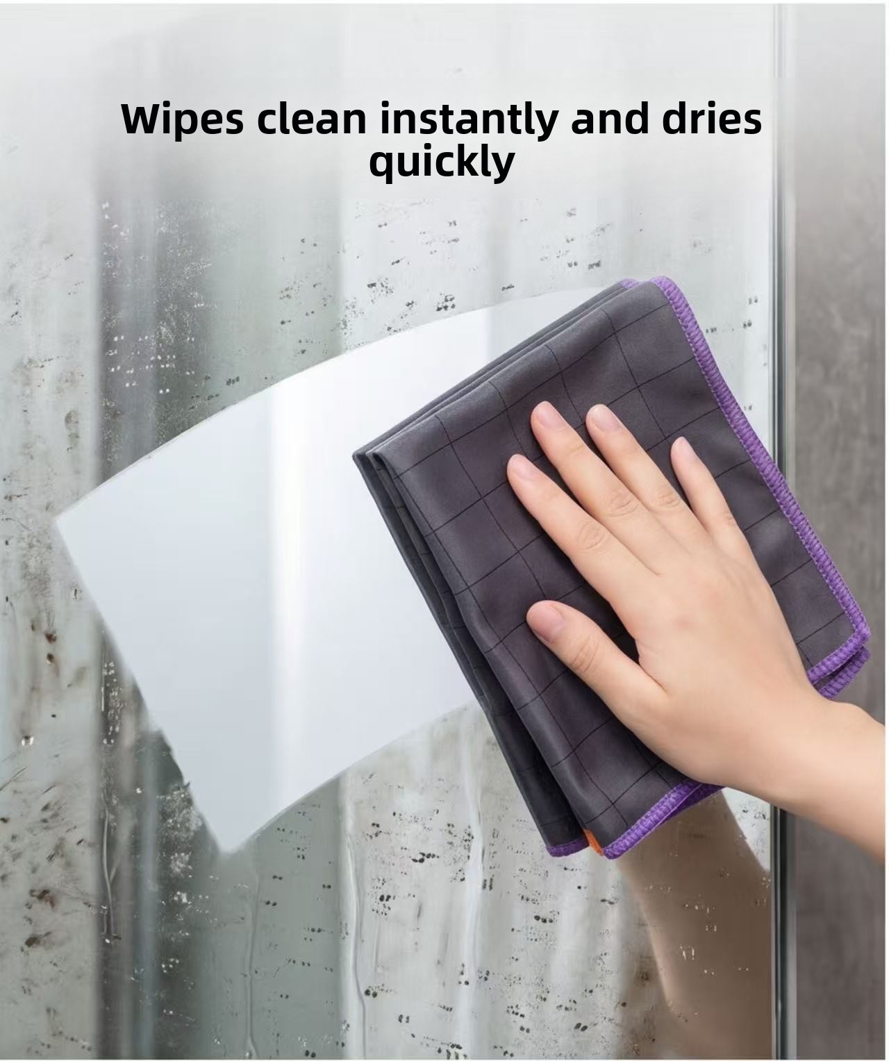 Thickened Microfiber Cleaning Cloth Absorbent Quick Dry Lint Free Towel for Household Glass Metal Mirror