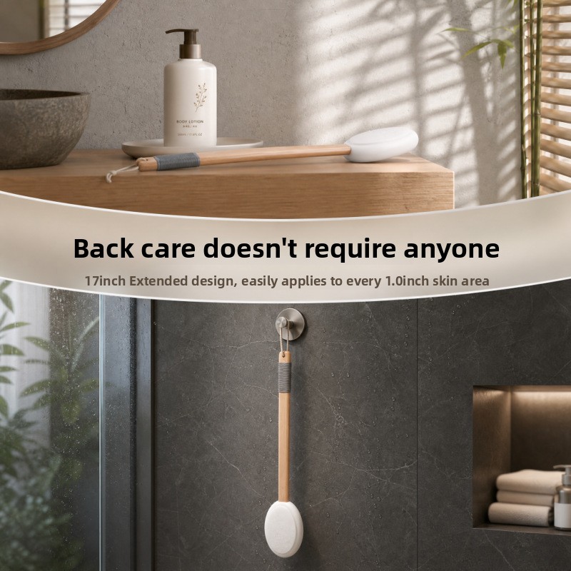 EVA Sponge Lotion Applicator with Long Non-Slip Handle for Shower Back Massage