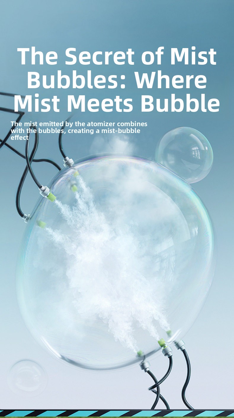 Rechargeable Smoke Bubble Gun Toy with Light Effects for Kids