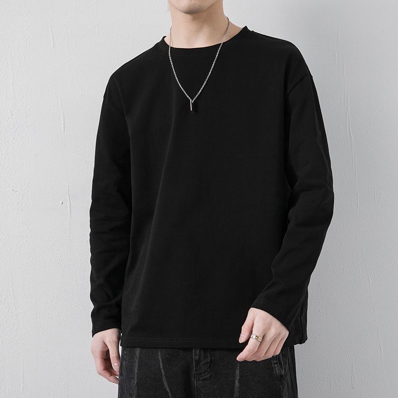 Round-neck long-sleeved T-shirt for men