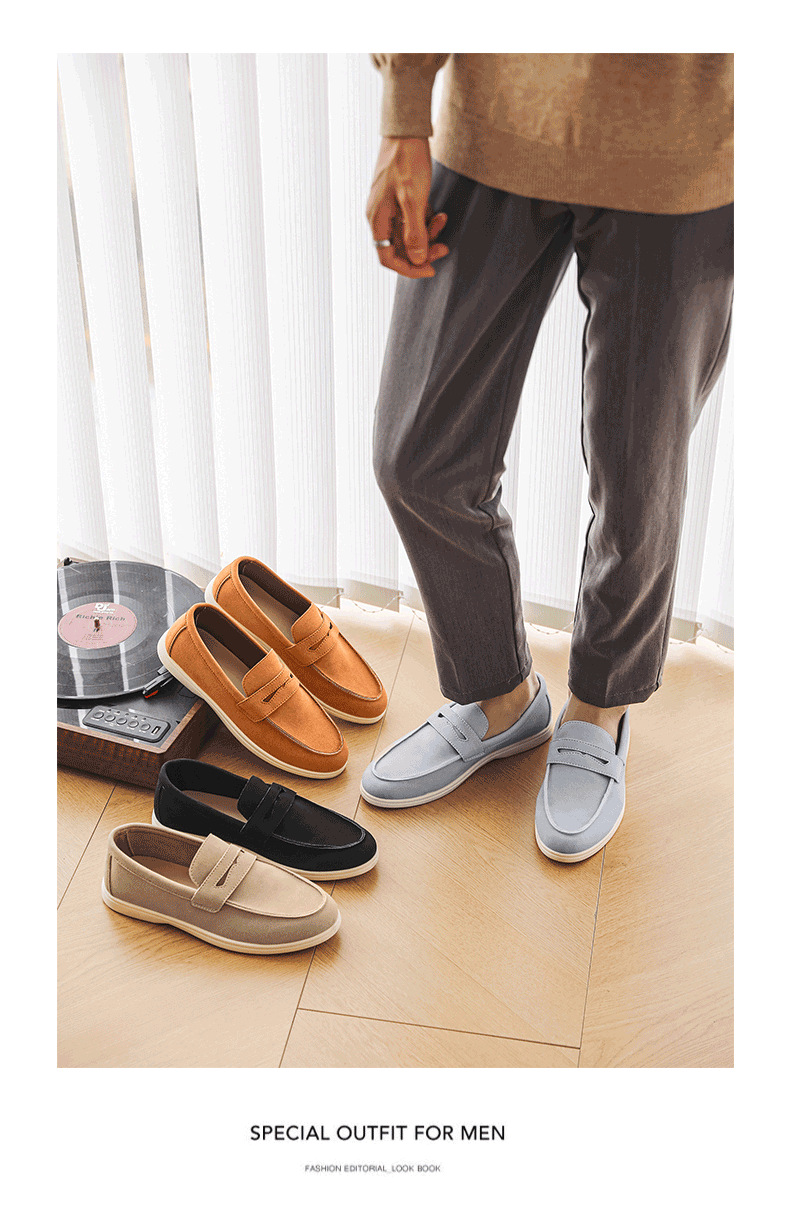 Men's Lightweight Suede Slip-On Casual Loafers