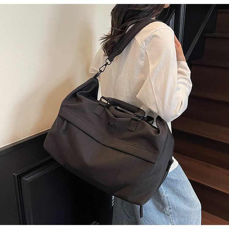 Unisex Canvas Travel Duffel Bag Large Capacity Dry Wet Separation Gym Handbag