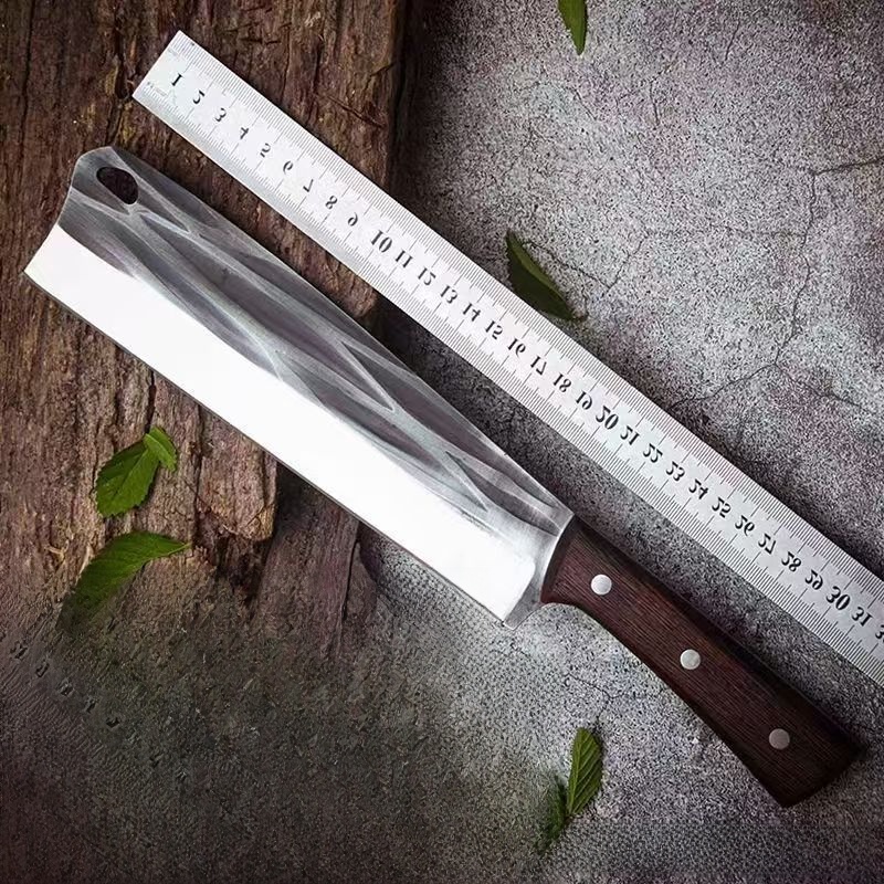 Forged Heavy-Duty Bone Chopper Knife with Carbon Steel Blade