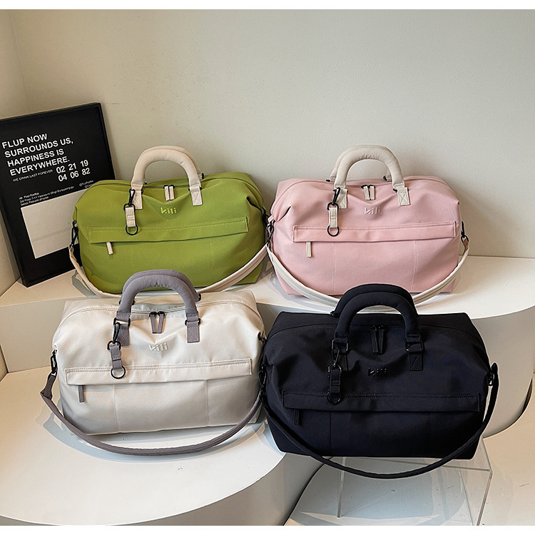 Unisex Canvas Travel Duffel Bag Large Capacity Dry Wet Separation Gym Handbag