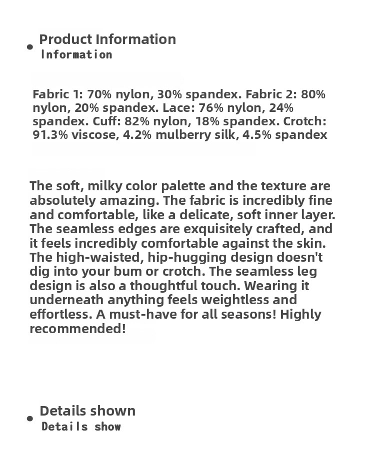 Women's high-waisted shaping lace underwear