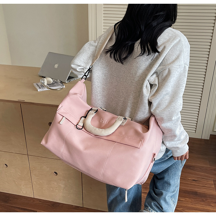 Unisex Canvas Travel Duffel Bag Large Capacity Dry Wet Separation Gym Handbag