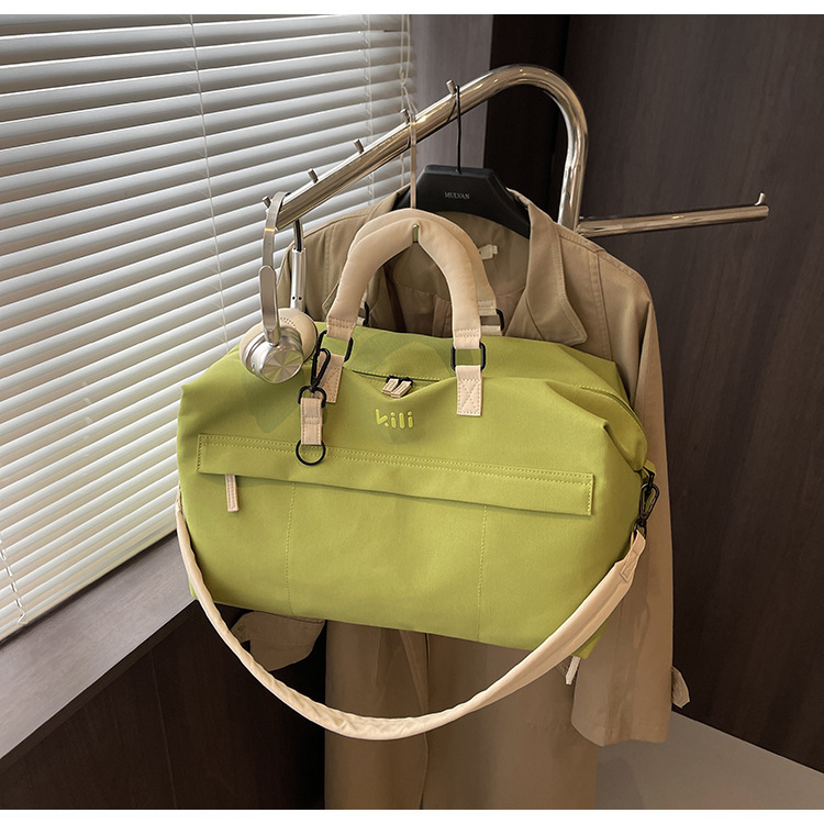 Unisex Canvas Travel Duffel Bag Large Capacity Dry Wet Separation Gym Handbag
