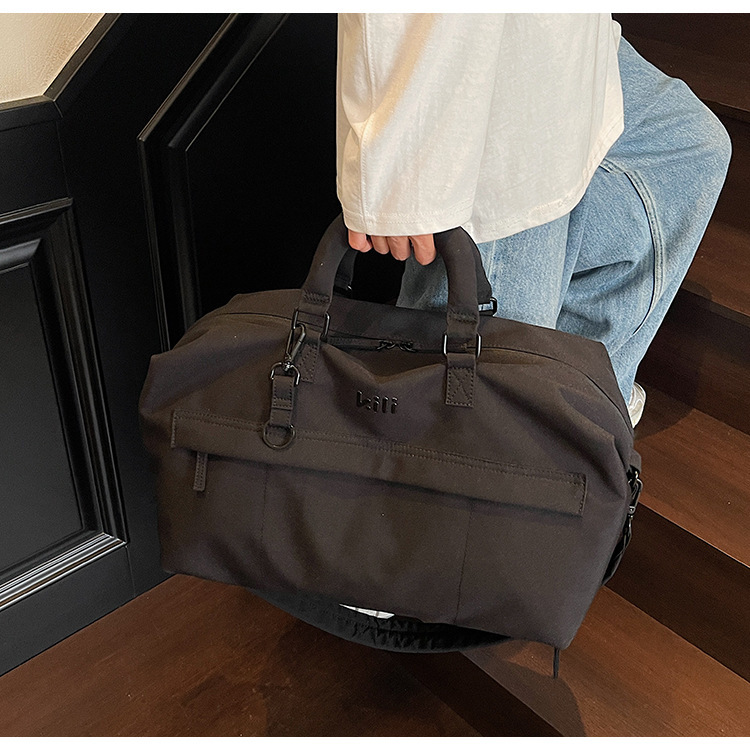 Unisex Canvas Travel Duffel Bag Large Capacity Dry Wet Separation Gym Handbag