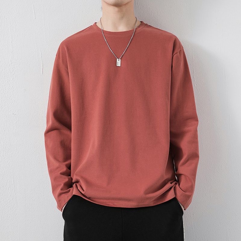 Round-neck long-sleeved T-shirt for men