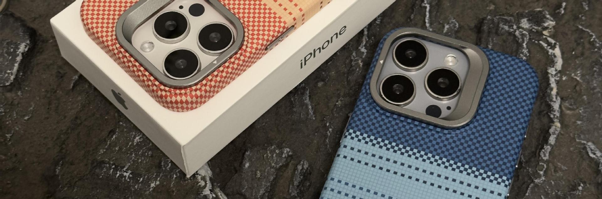 Kevlar Carbon Fiber Magnetic Case with Lens Holder for iPhone 13 14 15 16 Series Shockproof