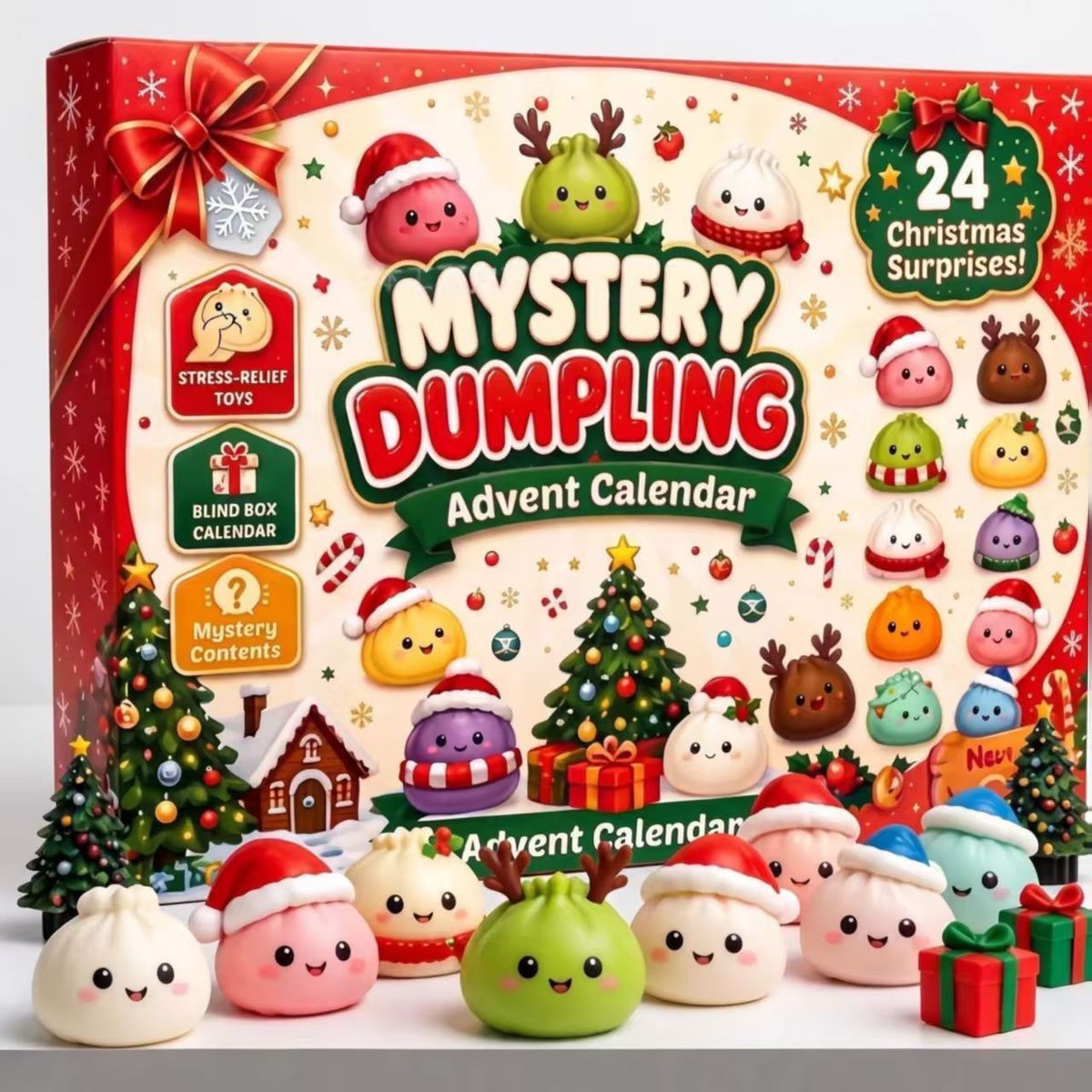 Christmas surprise bun countdown calendar blind box