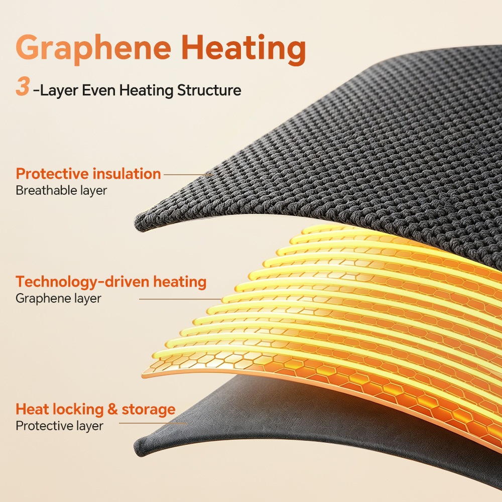 USB Graphene Heated Hooded Shawl Three-Speed Electric Wrap