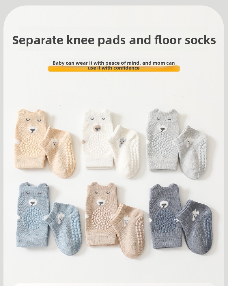 Baby Knee Pad Socks Set