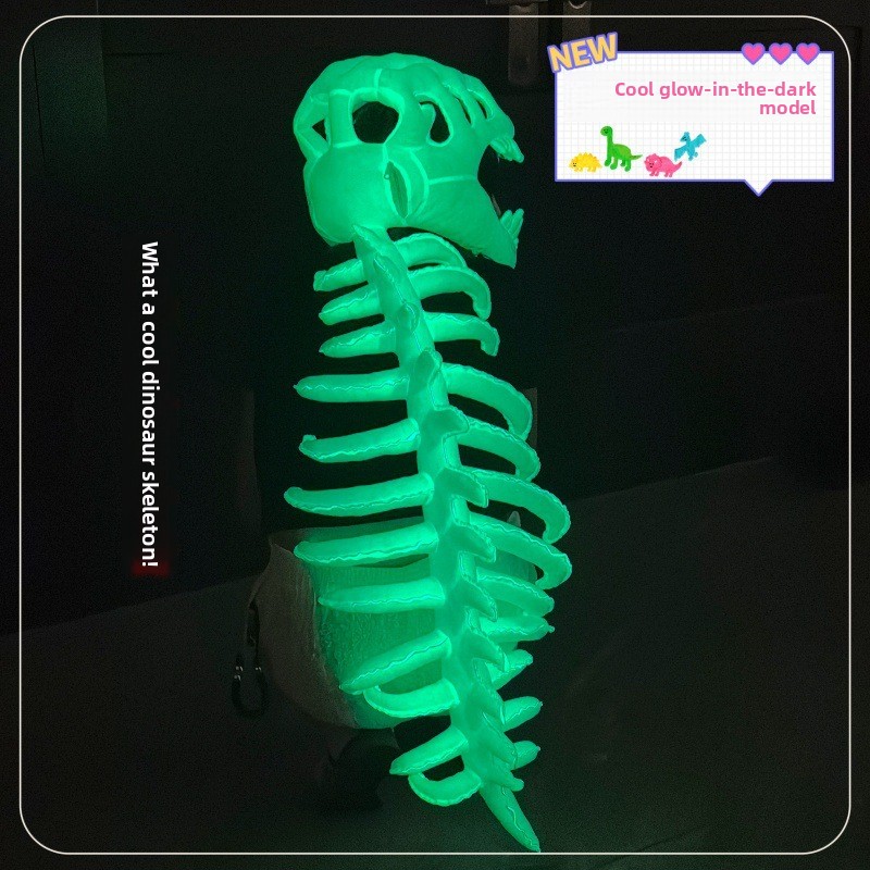 Glow-in-the-Dark Dinosaur Skeleton Headgear – Optional Sound — QIUOLA | qiuola.com